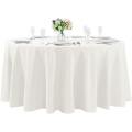 wholesale polyester custom white round outdoors party wedding tablecloth table cloth